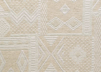 Set Cuscini Coprisedia Imbottiti Sfoderabili Modello Mexico Made In Italy - Fascia Quadrata 4Pz - Naturale