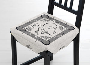 Set Cuscini Coprisedia Imbottiti Sfoderabili Modello Gold Made In Italy - Aletta 6Pz - Grigio