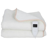 Coperta termica con controllo dual zone, con 5 livelli di calore, timer da 10 ore, protezione da surriscaldamento, 160 x 140 cm, Bianco