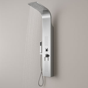 Colonna doccia 3 funzioni acciaio inox 2 bocchette idro lombari l20xp44xh140 001b *** finitura- cromo lucido, confezi...