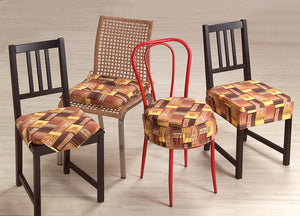 Set Cuscini Coprisedia Imbottiti Sfoderabili Modello Eldorado Made In Italy - Fascia Quadrata 4Pz - Marrone