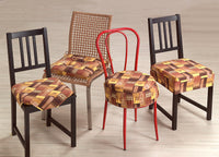 Set Cuscini Coprisedia Imbottiti Sfoderabili Modello Sequoia Made In Italy - Fascia Rotonda 4Pz - Arancio