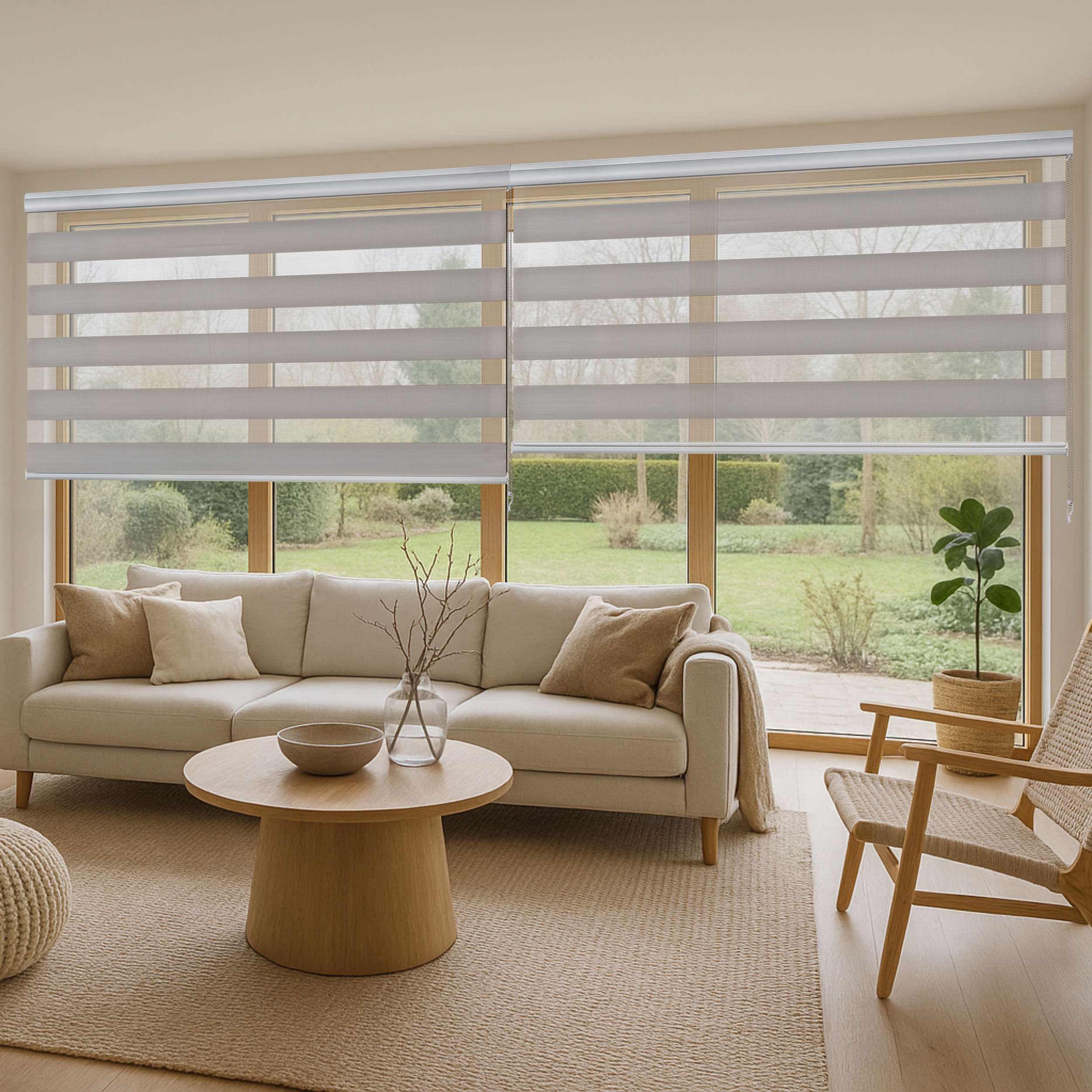 Tenda a Rullo giorno / notte Premium Con Finiture premium Grigiopietra 100x250 cm