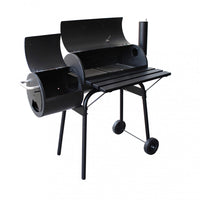 Barbecue A Carbonella Con Affumicatore Acciaio Verniciato Nero 110X64X113,5 H Cm