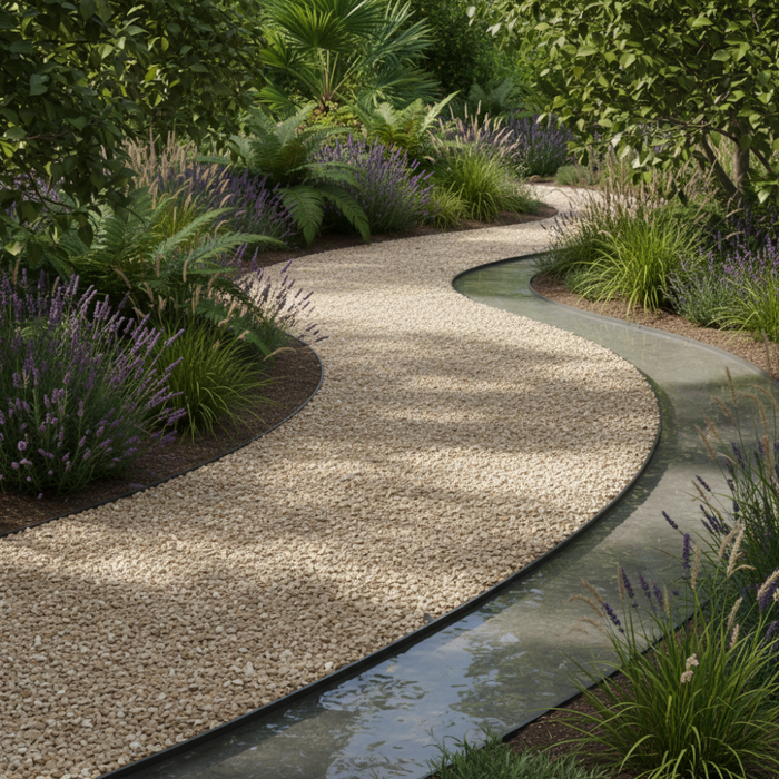 Pavimento drenante fai da te ciottoli in marmo e resina botticino 15,750 kg