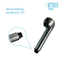 Doccetta monocomando argento lavello cucina spazzolato ricambi rubinetteria