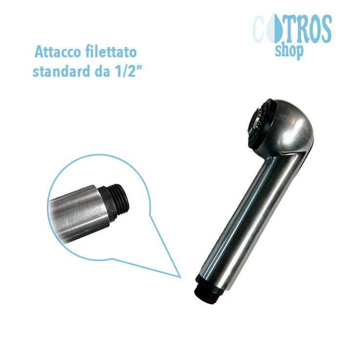 Doccetta monocomando argento lavello cucina spazzolato ricambi rubinetteria