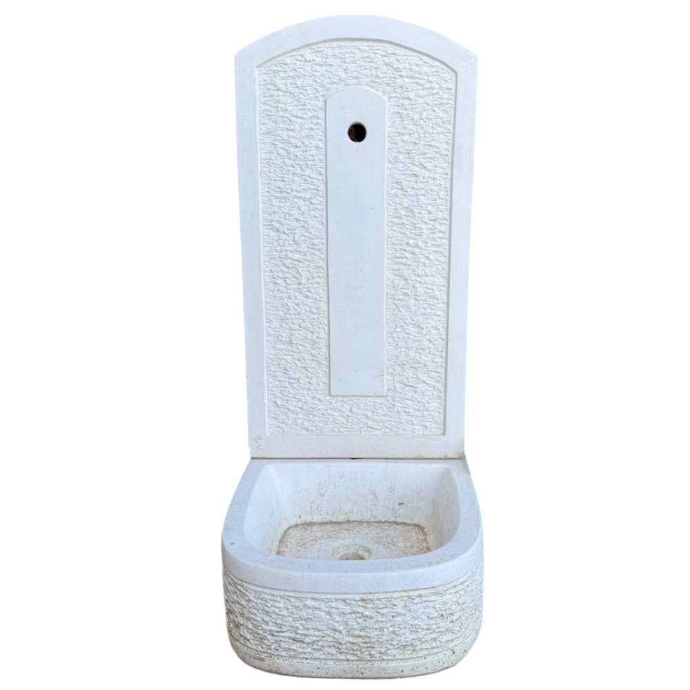 Fontana giardino calcestruzzo senza rubinetto 40x40xh.90 cm serie grecale