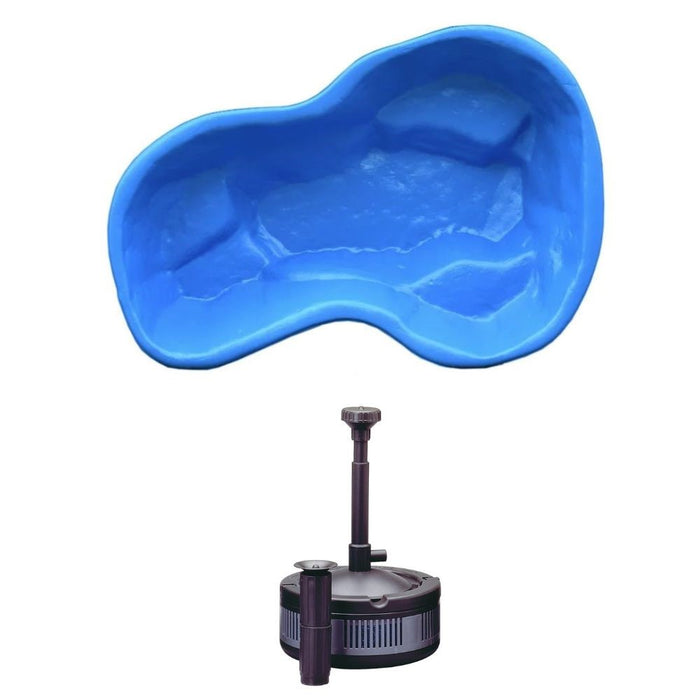 Laghetto da giardino sky blue bracciano e pompa ecopond 2.0