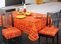 Set Cuscini Coprisedia Imbottiti Sfoderabili Modello Sequoia Made In Italy - Aletta 6Pz - Arancio