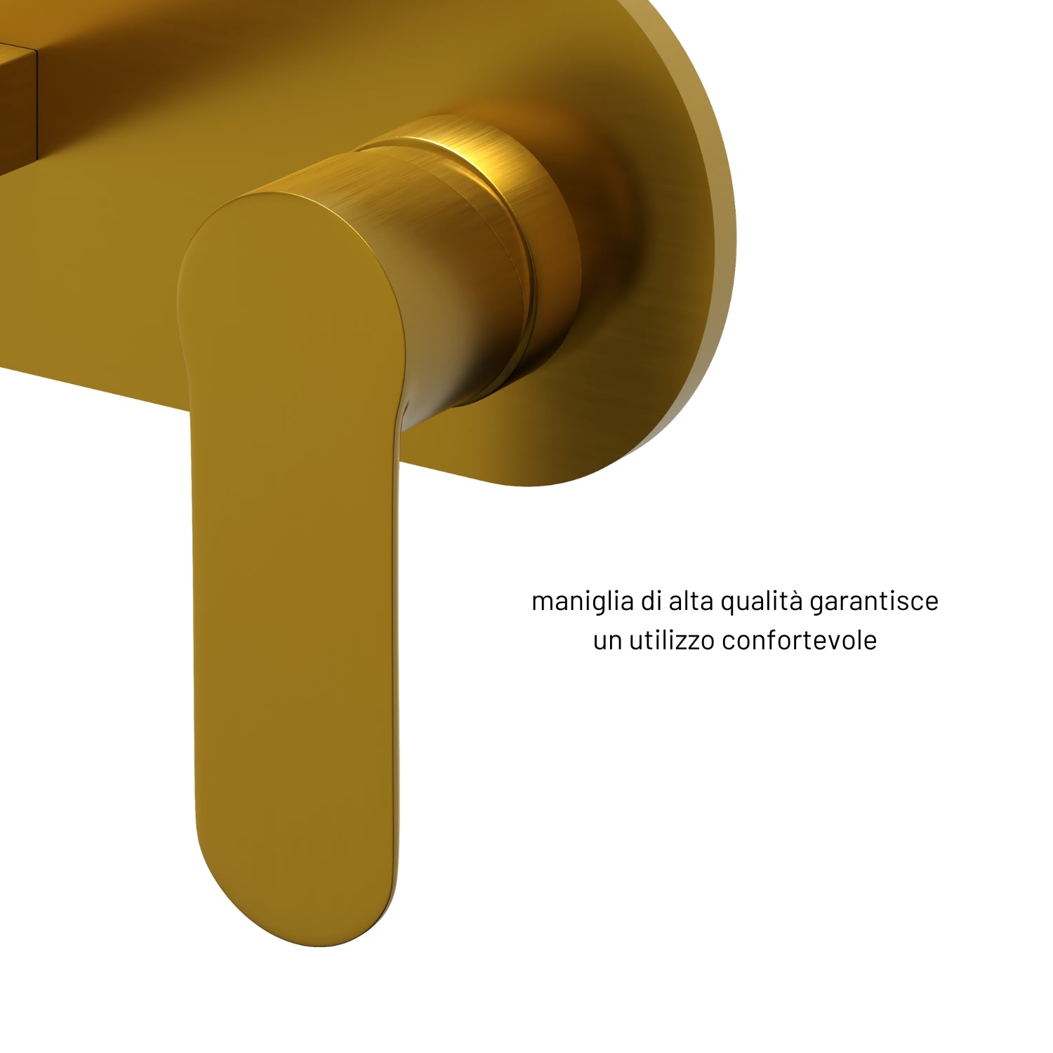 Miscelatore lavabo parete oceania ad incasso ottone colore oro satinato *** confezione 1