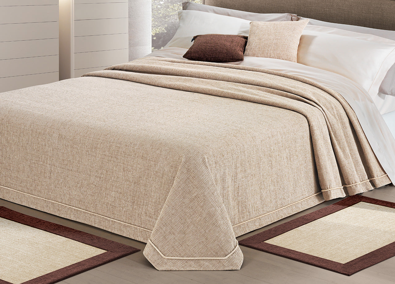 Copriletto Disegno Intreccio - 260x270 - Arancio