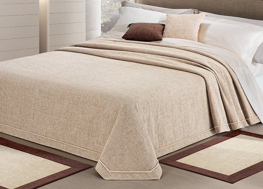 Copriletto Disegno Intreccio - 260x270 - Arancio