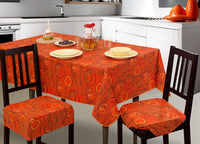 Set Cuscini Coprisedia Imbottiti Sfoderabili Modello Canyon Made In Italy - Aletta 6Pz - Arancio