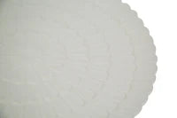 Piatto Porcellana Flower Bianco Ø Cm 33X2.5