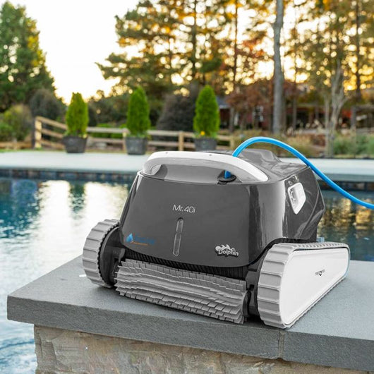 Robot Per Piscina Dolphin Mr. 40i Premium Con Trasformatore Digitale Iot, Carrello E Copertura Protettiva