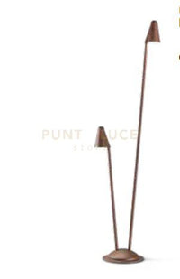 PALETTO DA ESTERNO 2 LUCI LED 4000K 1220LM 12W IP65 CORTEN GRASS DOUBLE H.113CM