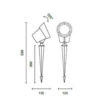 PALETTO GURU 1 LUCE ATTACCO GU10 MARRONE  ORIENTABILE