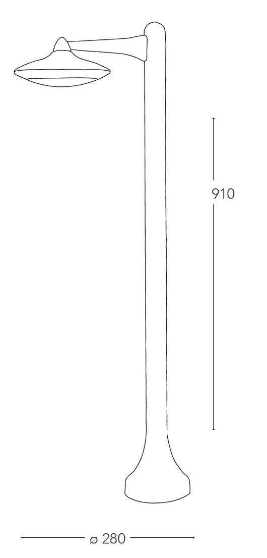 PALETTO LED ALYSON NERO 12W 1300LM 4000K IP44 28X91CM IN ALLUMINIO