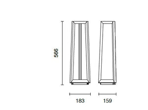 PALETTO LUCIFER PICCOLO DA ESTERNO LED 4000K 780LM 12W IP65 CORTEN H.56,6CM
