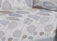 Telo Arredo Multiuso Linea Pensieri Delicati In Cotone Disegno Palloncini - Singolo - Grigio