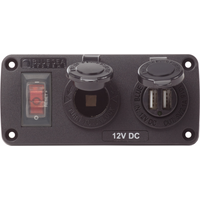 PANNELLO 12V PRESA USB INTERRUTTORE