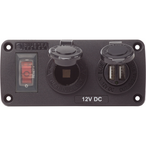 PANNELLO 12V PRESA USB INTERRUTTORE