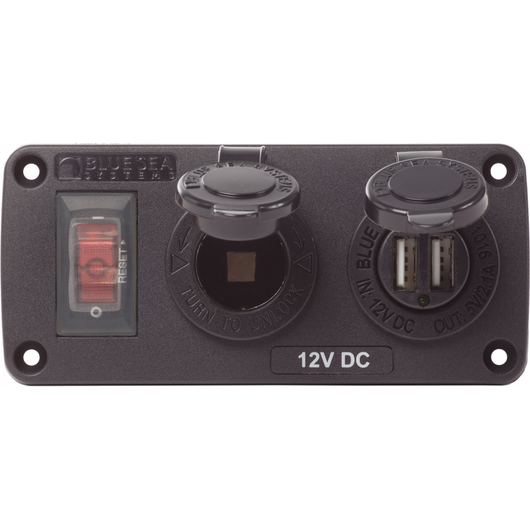 PANNELLO 12V PRESA USB INTERRUTTORE