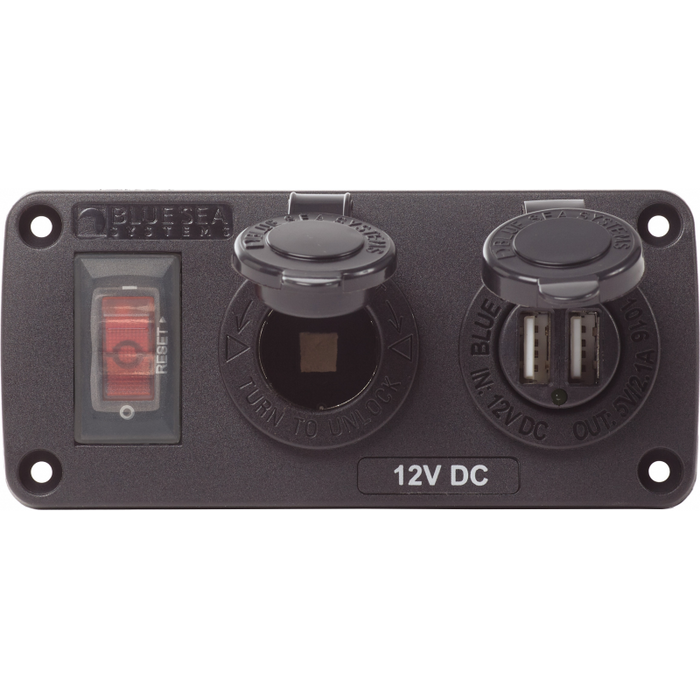 PANNELLO 12V PRESA USB INTERRUTTORE