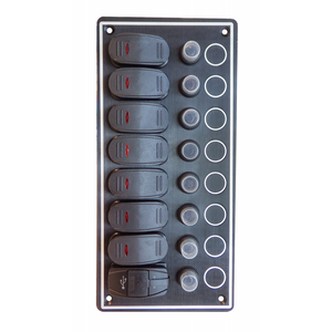 PANNELLO A 7 INTERRUTTORI CON USB