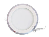 PANNELLO FARETTO LED 12W AD INCASSO A MOLLA LUMINOSO TONDO 12W 14CM BORDO VETRO