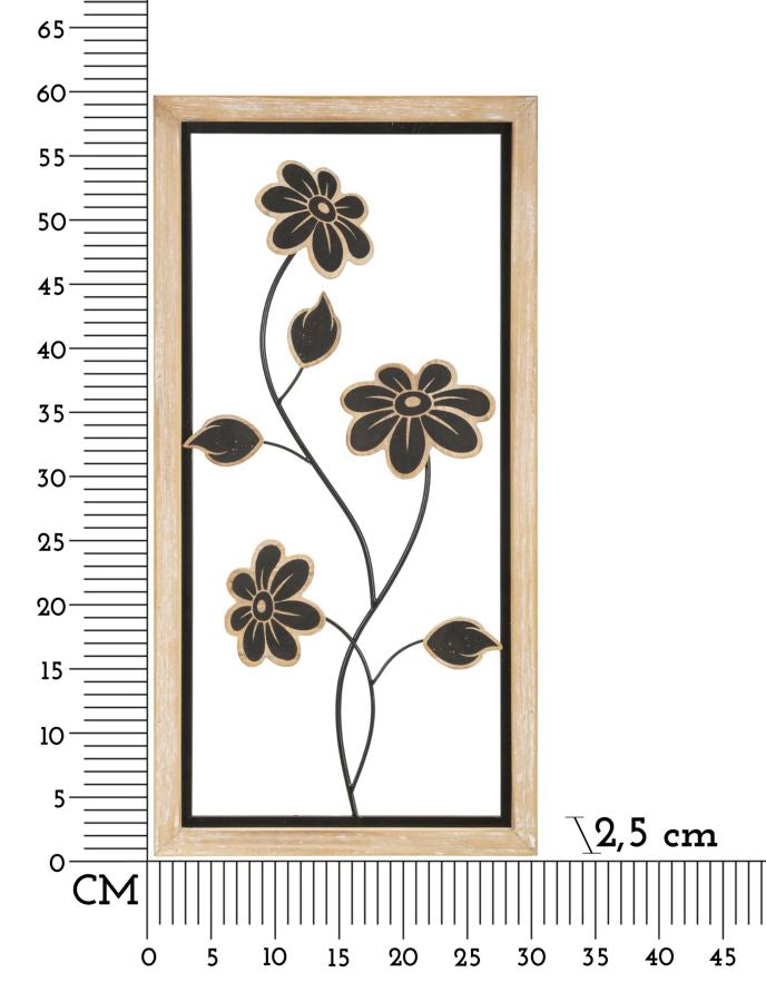 PANNELLO IN FERRO E LEGNO GIRISH -B- CM 30X2,5X60