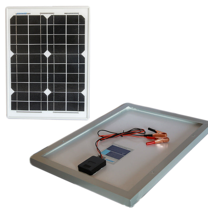 PANNELLO SOLARE MODULO FOTOVOLTAICO 30W 30WATT 12V CELLE SILICIO PINZE BATTERIA