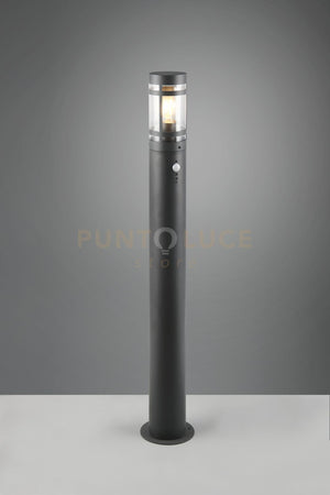 PAOLMA PALO ALTO DA ESTERNO METALLO ANTRACITE CON SENSORE MOVIMENTO IP44 H.100CM 1 LUCE ATTACCO E27