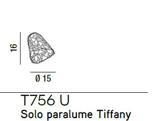 BRONZE Solo paralume Tiffany d.15cm  attacco E27