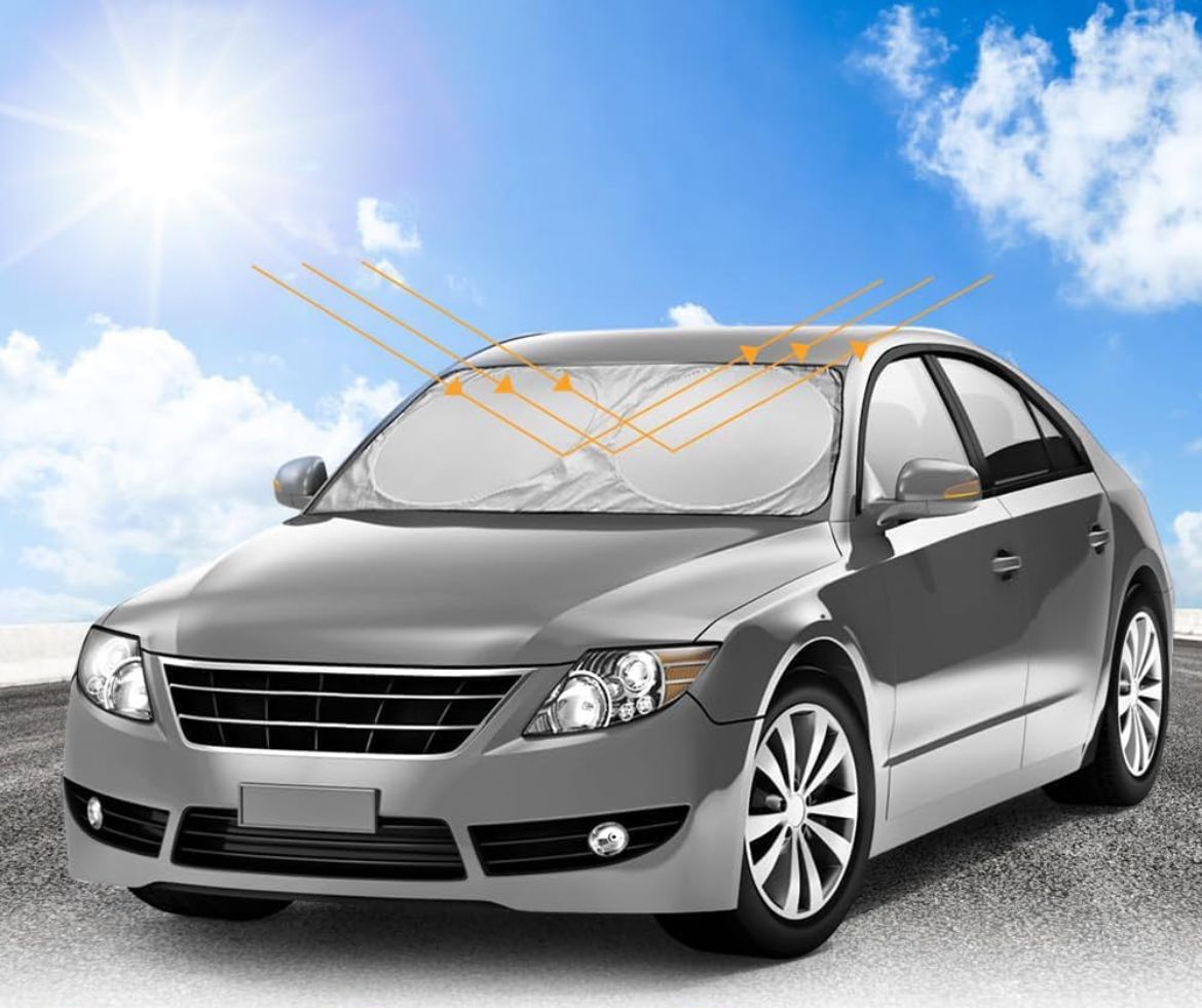 PARASOLE PER AUTO PARABREZZA ANTERIORE PIEGHEVOLE UNIVERSALE 142X67cm ART.70150