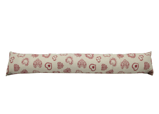 Paraspiffero Decorativo Salsicciotto Porta Finestra Sfoderabile Cuore Rosso 110cm