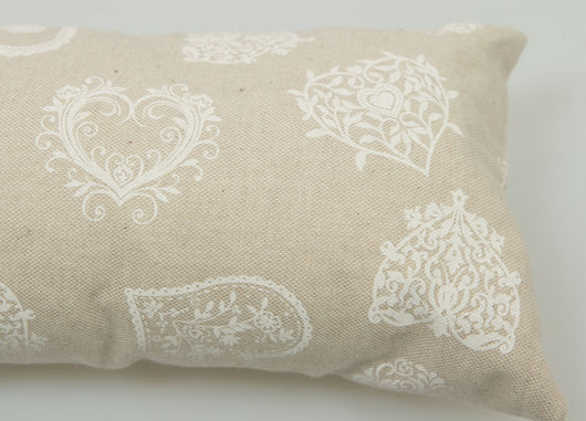 Paraspiffero Decorativo Salsicciotto Porta Finestra Sfoderabile Cuore Bianco 110cm