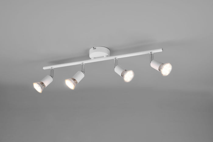 PARIS SENZA LAMPADINA BARRA 4 LUCI BIANCO ATTACCO GU10 L. 50CM