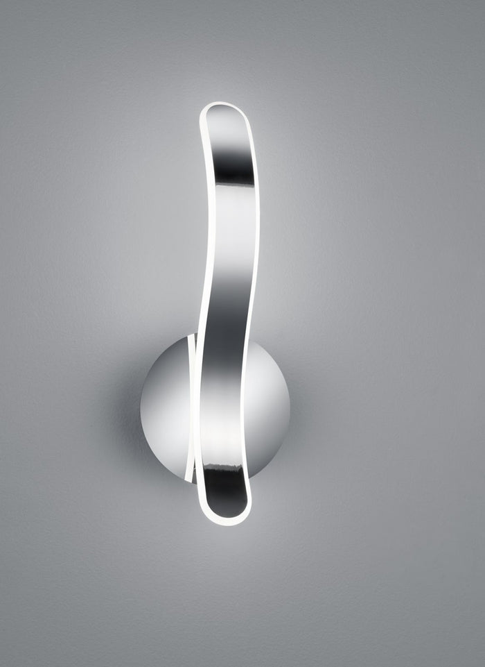 PARMA APPLIQUE LED 11W 1400lm, 4000K CROMO CON DIMMERAZIONE AD INTERRUTTORE H.39CM