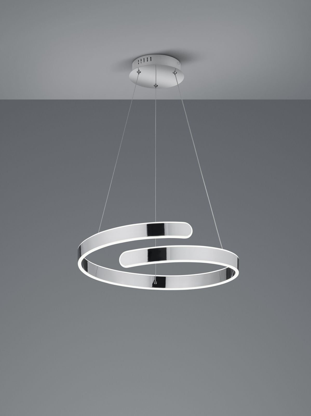 PARMA SOSPENSIONE LED 37W 4500lm, 4000K CROMO CON DIMMERAZIONE AD INTERRUTTORE D.50CM