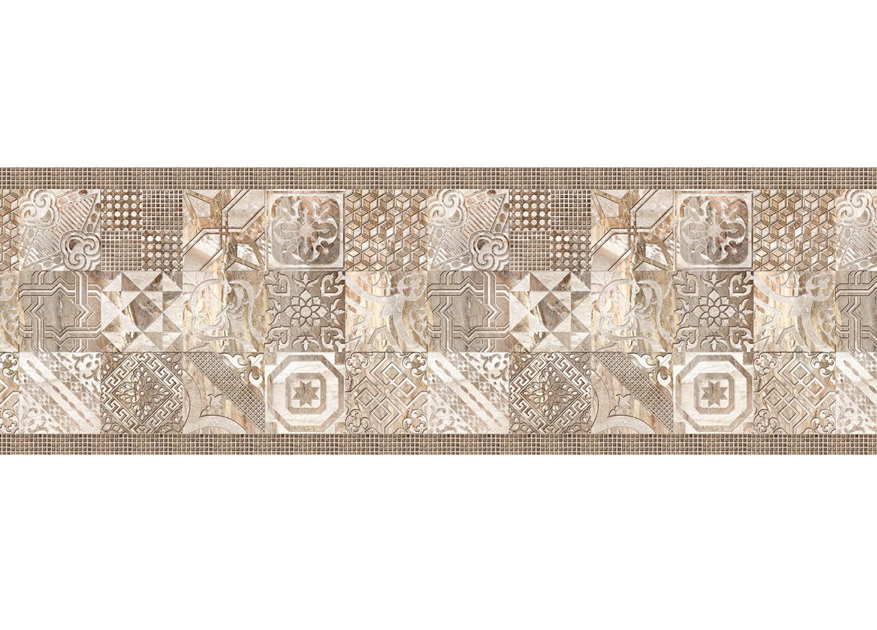 Tappeto Passatoia Cucina Antiscivolo Sottolavello Digitale Dis. Atelier Beige - 50x600 - Beige