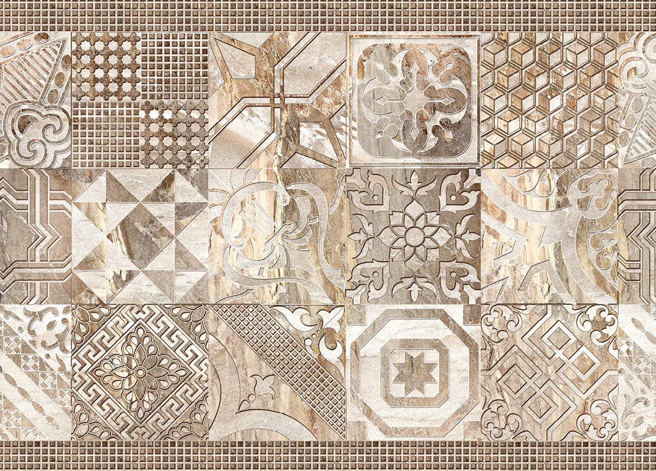 Tappeto Passatoia Cucina Antiscivolo Sottolavello Digitale Dis. Atelier Beige - 50x600 - Beige