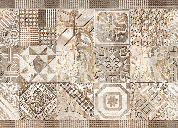 Tappeto Passatoia Cucina Antiscivolo Sottolavello Digitale Dis. Atelier Beige - 50x600 - Beige