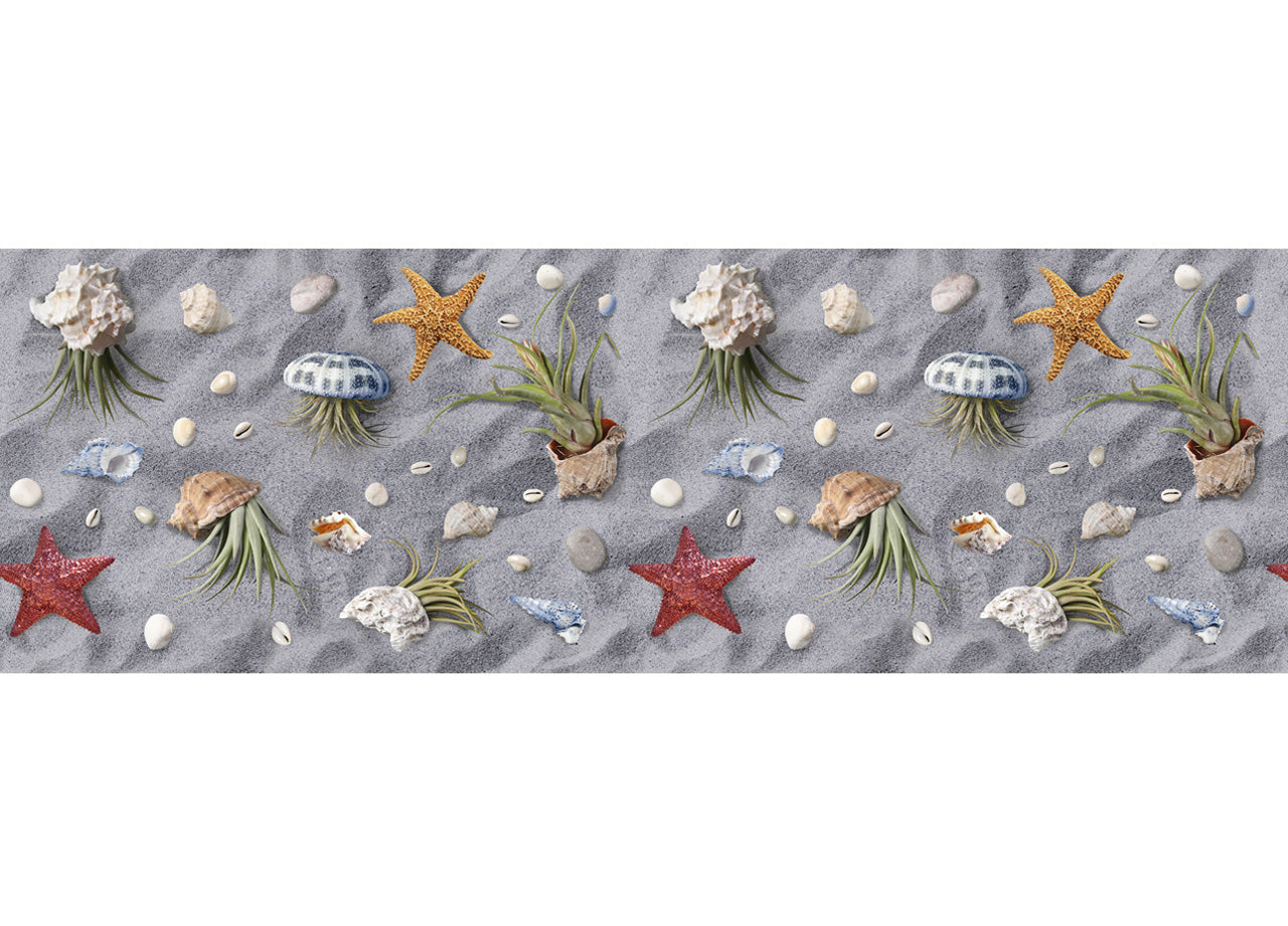 Tappeto Passatoia Cucina Antiscivolo Sottolavello Digitale Disegno Conchiglie - 50x600 - Conchiglie