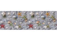 Tappeto Passatoia Cucina Antiscivolo Sottolavello Digitale Disegno Conchiglie - 50x600 - Conchiglie