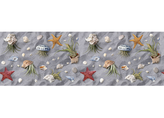 Tappeto Passatoia Cucina Antiscivolo Sottolavello Digitale Disegno Conchiglie - 50x600 - Conchiglie
