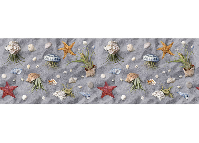 Tappeto Passatoia Cucina Antiscivolo Sottolavello Digitale Disegno Conchiglie - 50x600 - Conchiglie