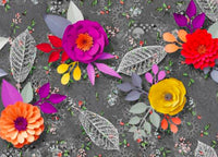 Tappeto Passatoia Cucina Antiscivolo Sottolavello Digitale Disegni Floreali - 50x90 - Fiori 3D