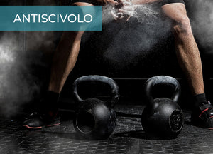 Tappeto Rivestimento Pavimento Gommato PVC Con Bolle Colore Nero Bollato - 100x700 - Floor Nero